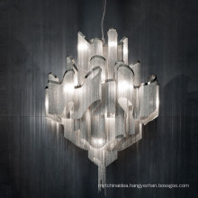 Modern luxury tassel chain aluminum chandelier pendant lamp